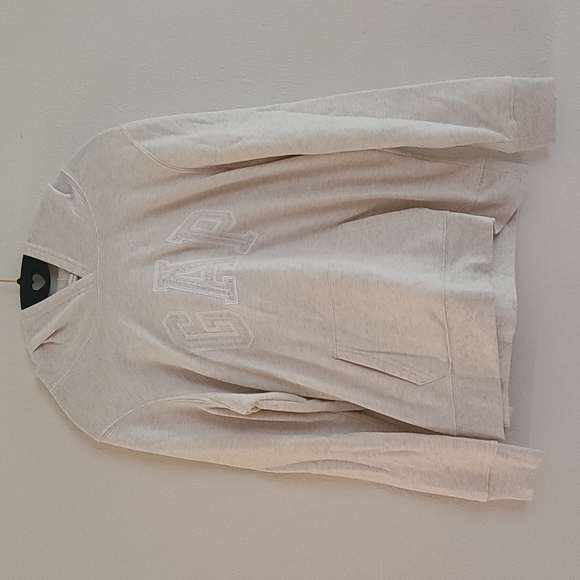 GAP Cream Heather Embroidered Hoodie - Picture 2 of 4